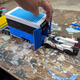 Illustration for article titled Lego race car transporter